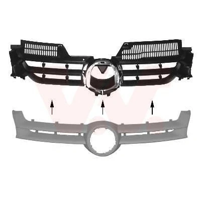 Billede af VAN WEZEL 5894510 Kølergitter ydre del VOLKSWAGEN: Golf 5
