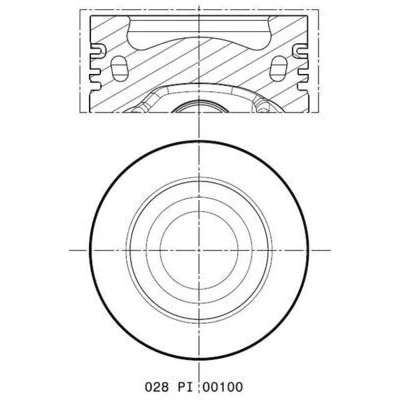 Billede af MAHLE ORIGINAL 028 PI 00100 000 Motor Stempel 81,0 med stempelringholder, kølekanal AUDI: A3 Hatchback, A4 B8 Avant