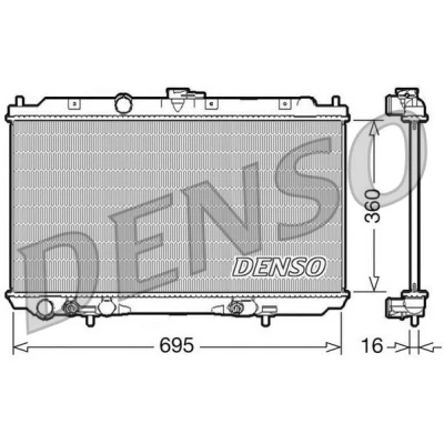 Billede af DENSO DRM46028 Radiator Aluminium 360 695 16 NISSAN: Primera Stationcar