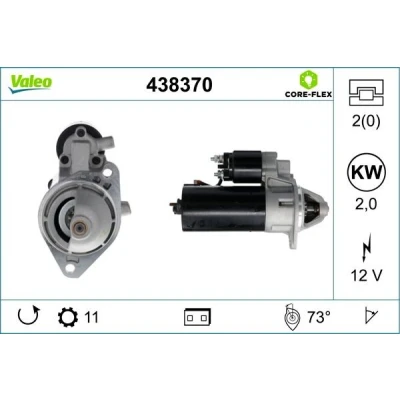 Billede af VALEO 438370 Starter 12 2 11 VOLKSWAGEN: Golf 4, 5, Passat B6 Variant, SKODA: Octavia Combi, II Hatchback, Superb Stationcar