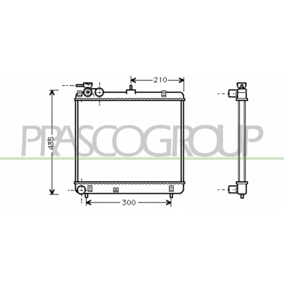 Billede af PRASCO HN320R001 Radiator Aluminium 355mm 396mm 23mm Mekanisk fuget køleripper HYUNDAI: Atos (MX) 1.0 i 1998 2003