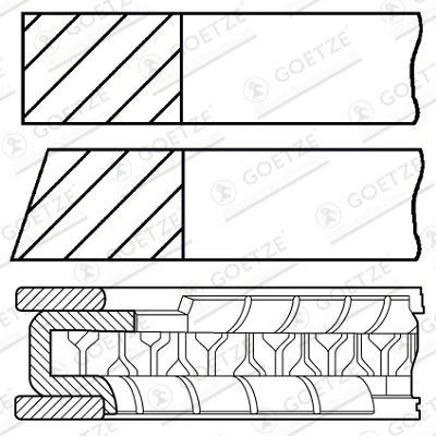 Billede af GOETZE ENGINE 08 426800 00 Stempelringsæt 68,5