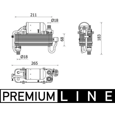 Billede af MAHLE ORIGINAL AC 960 000P Kondensator med tørrer 12 8,7 211