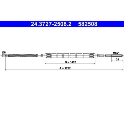 Billede af ATE 24.3727 2508.2 Håndbremsekabel 1782
