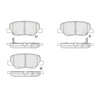 Billede af KAVO PARTS KBP 5551 Bremseklodser med akustisk advarsel for slid MAZDA: 6 Stationcar, Sedan, Van / MITSUBISHI: ASX SUV, OUTLANDER 3
