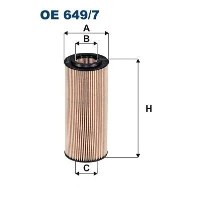 Billede af FILTRON OE 649/7 Oliefilter Filterindsats BMW: 3 Touring, Sedan, 5 Sedan