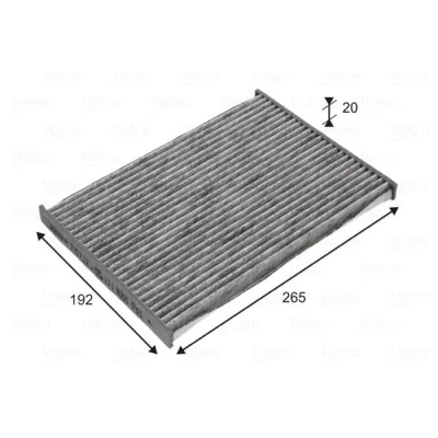 Billede af VALEO 715732 Kabinefilter Aktivkulfilter 265 192 20 CLIMFILTER PROTECT NISSAN: Qashqai / Qashqai+2 I