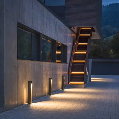 Billede af SLV Quad Pole LED vejlampe, antracit, aluminium, højde 90 cm