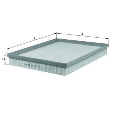 Billede af MAHLE ORIGINAL LX 876/1 Luftfilter 42,3 262 318,0 Filterindsats RENAULT: MASTER 2 Pritsche/Fahrgestell, OPEL: Movano A Bus