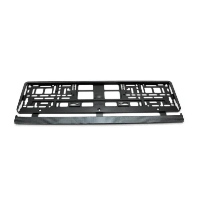 Billede af UTAL 01165 Nummerpladeramme carbon, sort forkromet rammeløs