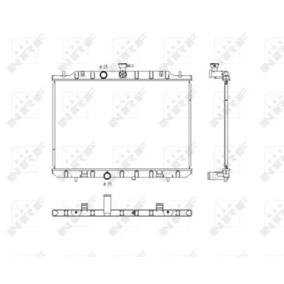 Billede af NRF 53761 Radiator Aluminium 688 450 16 Loddet køleripper
