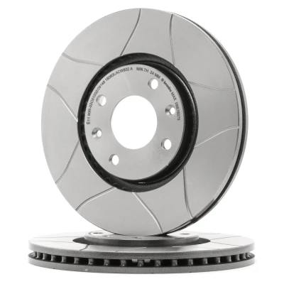 Billede af BREMBO MAX LINE 09.8760.75 Bremseskiver 283 26 4 indvendigt ventileret, opslidset coatet med skruer PEUGEOT: 308 I SW, 2008 Stationcar, 207 Hatchback