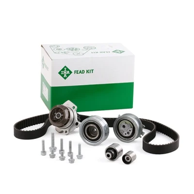 Billede af INA 530 0550 32 vandpumpe + Tandremssæt med VOLKSWAGEN: Touran I, Polo V Hatchback, Transporter 5, SKODA: Octavia 2 Combi, Fabia