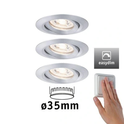Billede af Paulmann Nova mini Plus LED easydim, 3 stk.,alu
