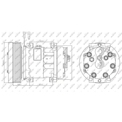 Billede af NRF 32885 Kompressor SD7H15 24 PAG 100 med kompressorolie, tætningsring EASY FIT