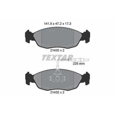 Billede af TEXTAR 2143001 Bremseklodser med indbygget slid advarselskontakt CITROËN: Saxo Hatchback, PEUGEOT: 106 II 306 Stationcar