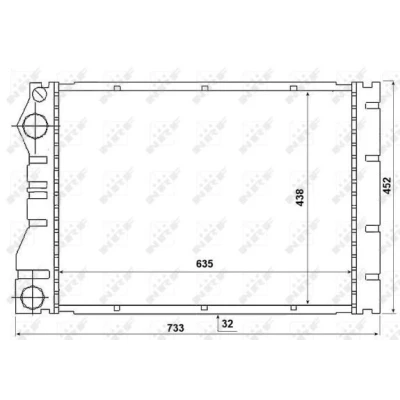 Billede af NRF 53975 Radiator Aluminium 612 438 32 Loddet køleripper RENAULT: ESPACE 3
