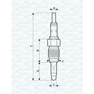 Billede af MAGNETI MARELLI 062900083304 Gløderør 12V 10A M12X1,25 VOLKSWAGEN: GOLF 4, Lupo / 3L, 3, SKODA: Octavia 1 Combi