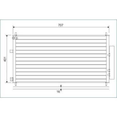 Billede af VALEO 822593 Kondensator med tørrer Aluminium 401