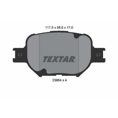 Billede af TEXTAR 2386401 Bremseklodser Ikke forberedt til slidindikator TOYOTA: Corolla IX Station Wagon, Celica VII Coupe, Sedan, LEXUS: IS 3