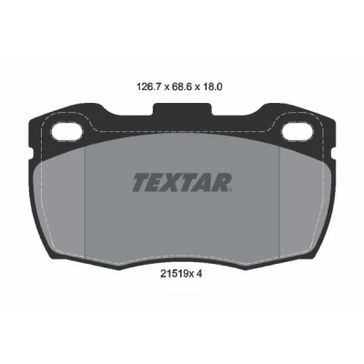 Billede af TEXTAR 2151901 Bremseklodser Ikke forberedt til slidindikator LAND ROVER: Defender SUV, SUV Cabriolet