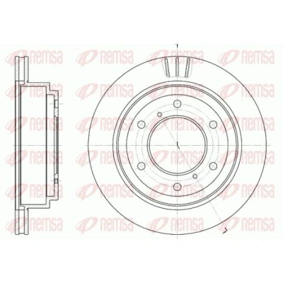 Billede af REMSA 6955.10 Bremseskiver bagaksel 299,8, 299,8 22 6 ventileret MITSUBISHI: PAJERO 4