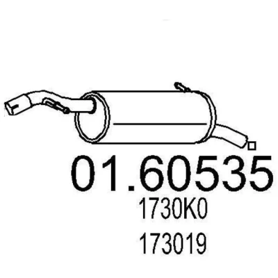 Billede af MTS 01.60535 Lydpotte 930 CITROËN: C3 I Hatchback, C2 PEUGEOT: 1007 Hatchback