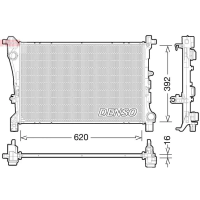 Billede af DENSO DRM09166 Radiator 620 392 16
