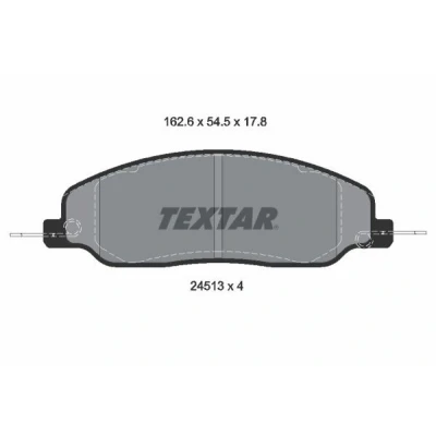 Billede af TEXTAR 2451301 Bremseklodser Ikke forberedt til slidindikator FORD USA: Mustang Mk5 Coupe