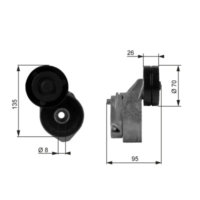 Billede af GATES FleetRunner Micro V Kit T38430 Strammehjul