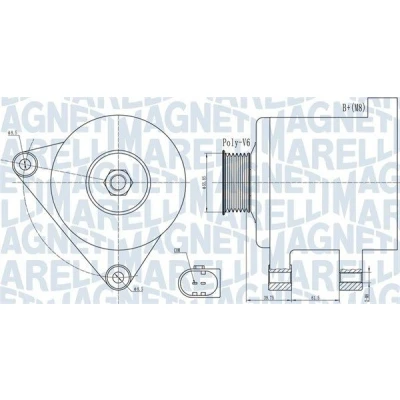 Billede af MAGNETI MARELLI 063731910010 Generator 14V 180A VOLKSWAGEN: Sharan II