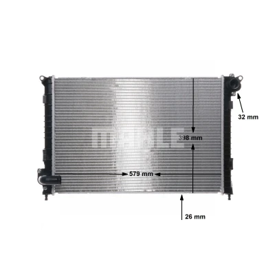 Billede af MAHLE ORIGINAL CR 983 000S Radiator til køretøjer med klimaanlæg 578 398 26 Loddet køleripper MINI: Hatchback, Cabriolet