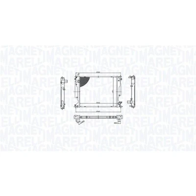 Billede af MAGNETI MARELLI 350213212400 Radiator til køretøjer med manuelt gear 550 433 32 Loddet køleripper