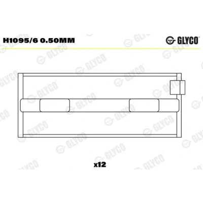 Billede af Lejer til krumtapaksel GLYCO H1095/6 0.50mm
