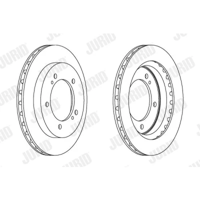 Billede af JURID 563049JC Bremseskiver 287 17 5 139,7 ventileret coatet uden skruer SUZUKI: Grand Vitara 1 SUV