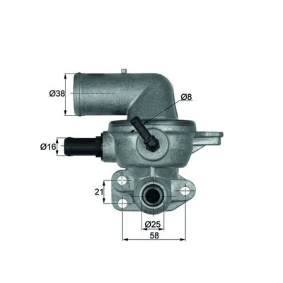 Billede af MAHLE ORIGINAL TI 133 88D Termostat 88 med pakning