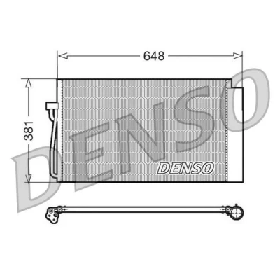Billede af DENSO DCN05017 Kondensator med tørrer 648x381x16 R 134a 648 BMW: 5 Sedan, Touring, 7