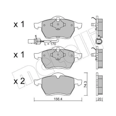 Billede af Bremseklodser METELLI 22 0279 1
