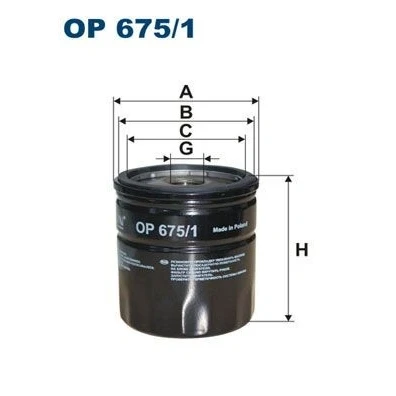 Billede af FILTRON OP 675/1 Oliefilter 3/4 16 UNF Påskruet filter MAZDA: BT 50 Pick up