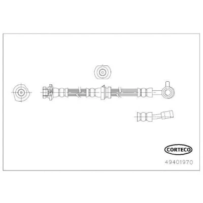 Billede af CORTECO 49401970 Bremseslange 635mm