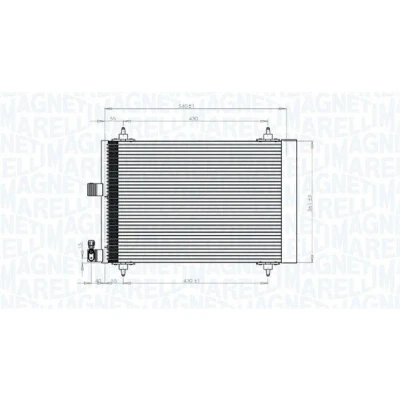 Billede af MAGNETI MARELLI 350203839000 Kondensator med tørrer 540x361x16 361 540 16 CITROËN: C5 III Stationcar, 3, II Hatchback, PEUGEOT: 407 SW