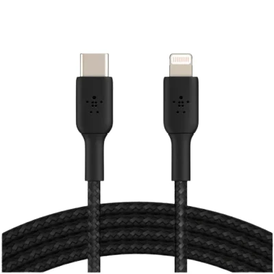 Billede af Belkin Boost Charge Lightning USB C Braided Cable 2 Meter Sort