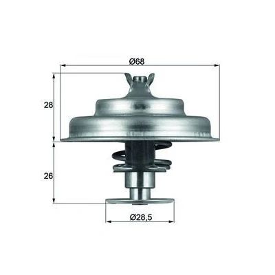 Billede af MAHLE ORIGINAL TX 75 80D Termostat 80 68 med pakning FORD: Sierra Mk2 Sedan, Mk1 Hatchback, Transit Mk3 Bus, PEUGEOT: 405 I 505 Sedan