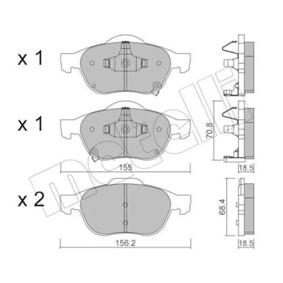 Billede af Bremseklodser METELLI 22 0448 0
