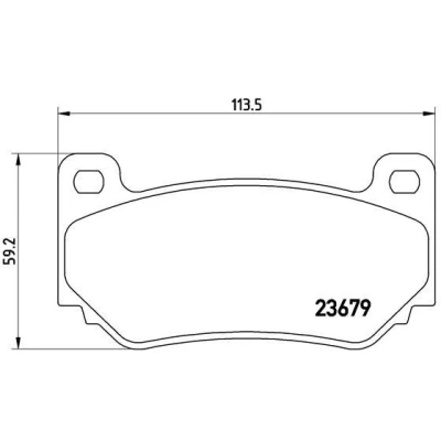 Billede af BREMBO P 52 018 Bremseklodser Ekskl. slidadvarselskontakt uden tilbehør MG: MGF Cabriolet, MG TF Cabriolet
