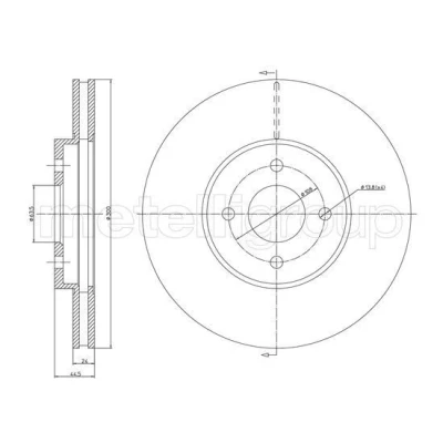 Billede af METELLI Bremseskive FORD: Focus Mk1 Hatchback 300,1mm 24,0mm 4 ventileret 23 1673C Bremseskiver, Skivebremser
