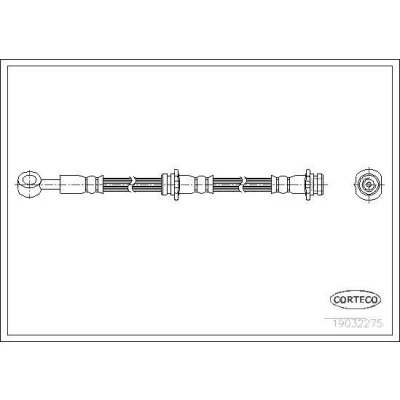 Billede af CORTECO 19032275 Bremseslange foraksel 600