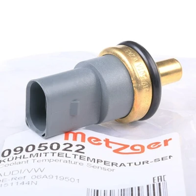 Billede af METZGER 0905022 Kølevæsketemperatur Sensor grå sort med pakning VOLKSWAGEN: Golf 4, Polo IV Hatchback, Touran I, AUDI: A2, A4 B7 Avant, A6 C6 Avant