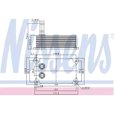 Billede af NISSENS 90698 Olieradiator uden oliefilterhus LAND ROVER: Defender SUV Cabriolet, FORD: Transit Mk6 Bus