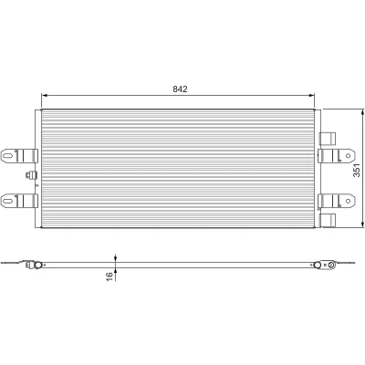 Billede af VALEO 815093 Kondensator uden tørrer Aluminium 842 R 134a